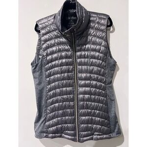 Calvin Klein Performance Women's Gray Puffer Vest Lightweight Premium Down XL